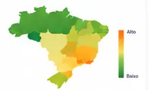 Mapa de distribuição do Brasil